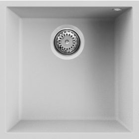   ELLECI - Mosogatótálca Quadra 102 UM aláépíthető 44x44 Granitek 1m. Bianco G68