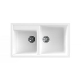   NODOR - Mosogatótálca NorGranite 86.50 2B WH fehér - A készlet erejéig rendelhető!