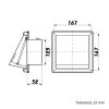 Dalap GM 122 BKND rozsdamentes acél szellőzőrács, fedél, visszacsapó szelep, karima, fekete, Ø 125 mm Dlp99340