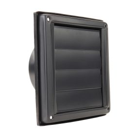   Dalap GM 125 RFND fekete rozsdamentes acél szellőzőrács gravitációs zsaluval, 180x180 mm / Ø 125 mm Dlp99483