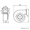 Dalap SKT ALU 120E radiális alumínium ventilátor, Ø 120 mm, 395 m³/óra Dlp4560