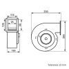 Dalap SKT ALU 160E radiális alumínium ventilátor, Ø 160 mm, 730 m³/óra Dlp4563