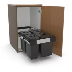   EKOTECH - Beépíthető hulladékgyűjtő FREE JAZZ 45 - 1x26 liter+3x7 liter