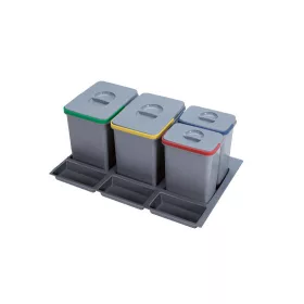   EKOTECH - Beépíthető hulladékgyűjtő PRACTIKO 900 - 2x12 liter + 2x5 liter + 3 tartó