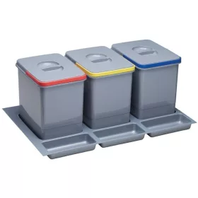   EKOTECH - Beépíthető hulladékgyűjtő PRACTIKO 900 - 3x12 liter + 3 tartó