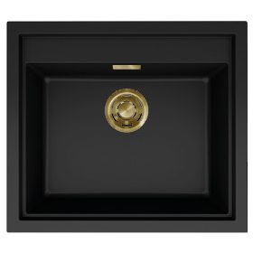   ELLECI - Mosogatótálca Sintesi 105 K86 Black arany tartozékokkal