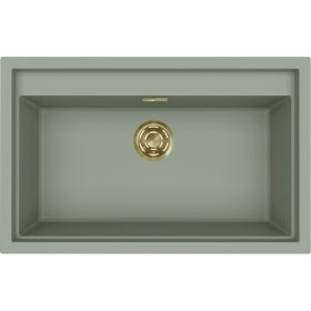   ELLECI - Mosogatótálca Sintesi 130 K82 Sage Green arany tartozékokkal