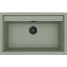   ELLECI - Mosogatótálca Sintesi 130 K82 Sage Green fekete tartozékokkal