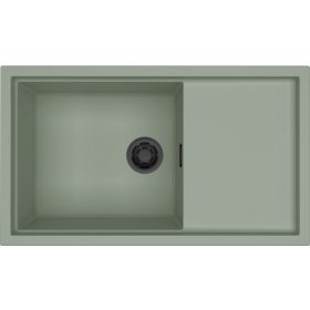   ELLECI - Mosogatótálca Sintesi 410 K82 Sage Green fekete tartozékokkal