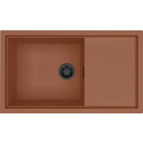   ELLECI - Mosogatótálca Sintesi 410 K83 Cavern Clay fekete tartozékokkal