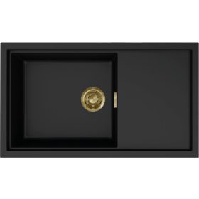   ELLECI - Mosogatótálca Sintesi 410 K86 Black arany tartozékokkal