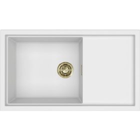   ELLECI - Mosogatótálca Sintesi 410 K96 White arany tartozékokkal