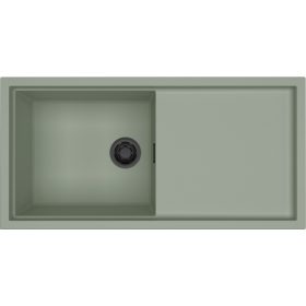   ELLECI - Mosogatótálca Sintesi 480 K82 Sage Green fekete tartozékokkal