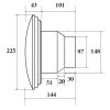 iCON 30 - stílusos fürdőszobai ventilátor háromszárnyú automata zsaluval, Ø 100 -150 mm Dlp5339