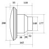 iCON 60 - stílusos fürdőszobai ventilátor háromszárnyú automata zsaluval, Ø 150 mm Dlp45541