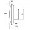 iCON 15 - stílusos fürdőszobai ventilátor háromszárnyú automata zsaluval, Ø 100 mm Dlp5361
