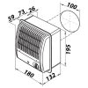 Vents 100 CF visszacsapó szeleppel és 100 mm átmérőjű szűrővel Dlp4174