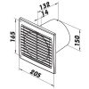 Fürdőszobai ventilátor rovarvédő hálóval és húzókapcsolóval, Ø 150 mm Dlp5333