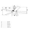 Westinghouse TALIA 73042 mennyezti ventilátor világítással és húzókapcsolóval, fehér, Ø 105 cm Dlp73042