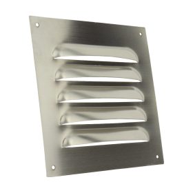   Dalap GM 125 NR rozsdamentes acél szellőzőrács karima nélkül, fix zsaluval, 125x125 mm Dlp4545