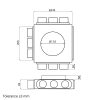 Dalap Flexitech PADB műanyag osztó doboz, 9 csatlakozós Ø 63 mm, karima Ø 125 mm Dlp196400