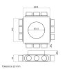 Dalap Flexitech PADB műanyag osztó doboz, 12 csatlakozós Ø 63 mm, karima Ø 150 mm Dlp196401