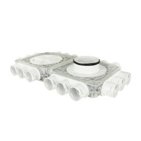   Dalap Flexitech PADB dupla műanyag osztó doboz, 18 csatlakozós Ø 63 mm, karima Ø 160 mm Dlp196404