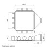 Dalap Flexitech PADB műanyag osztó doboz, 9 csatlakozós Ø 63 mm, karima Ø 125 mm Dlp196407