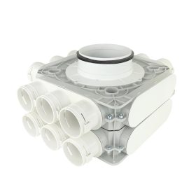   Dalap Flexitech PADB kétszintes műanyag osztó doboz, 18 csatlakozó Ø 63 mm, karima Ø 150 mm Dlp196409