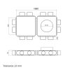 Dalap Flexitech PADB dupla műanyag osztó doboz, 12 csatlakozós Ø 75 mm, karima Ø 200 mm Dlp196418