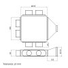 Dalap Flexitech PADB műanyag osztó doboz, 6 csatlakozós Ø 75 mm, karima Ø 125 mm Dlp196419