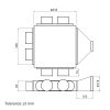 Dalap Flexitech PADB műanyag osztó doboz, 6 csatlakozós Ø 90 mm, karima Ø 125 mm Dlp196432