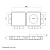 Dalap Flexitech PADB dupla műanyag osztó doboz, 8 csatlakozós Ø 90 mm, karima Ø 160 mm Dlp196439