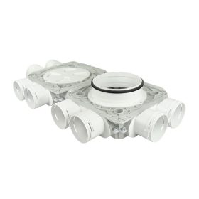   Dalap Flexitech PADB dupla műanyag osztó doboz, 8 csatlakozós Ø 90 mm, karima Ø 200 mm Dlp196440