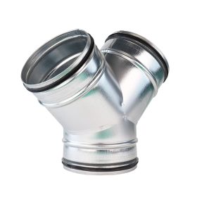 Fém Y-ágidom gumi tömítéssel Ø 80 / Ø 80 mm Dlp80201