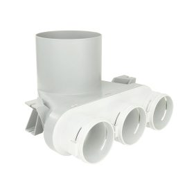   Dalap Flexitech CPMC műanyag mennyezeti csatlakozó, 63 mm átmérőjű 3 csatlakozó, karima Ø 125 mm Dlp196433