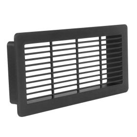   Dalap 972B PVC szögletes szellőzőrács a csővezeték lezárására, 220x90 mm, fekete Dlp972B