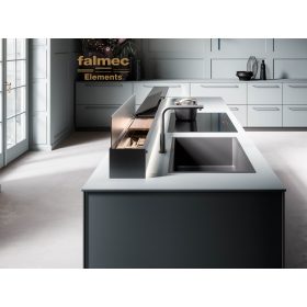   Nodor - Páraelszívó NorBreeze ISLA CUBE GLASS ECO 60 WH/A Hob to Hood