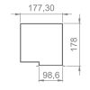 Anemosztát doboz egysoros vagy kétsoros befúvóhoz 4db 160mm-es cső csatlakozással, 1250mm hosszban GTGA1601250