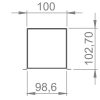 Anemosztát doboz egysoros vagy kétsoros befúvóhoz 4db 75mm-es cső csatlakozással, 1250mm hosszban GTGA751250