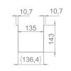 Anemosztát doboz háromsoros befúvóhoz 4db 125mm-es cső csatlakozással, 1250mm hosszban GTGB1251250