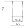 Hőszigetelt anemosztát doboz egysoros befúvóhoz 1250mm hosszú, 4db 125mm-es csatlakozással VTBOXA1251250