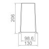 Hőszigetelt anemosztát doboz egysoros befúvóhoz 1250mm hosszú, 4db 160mm-es csatlakozással VTBOXA1601250