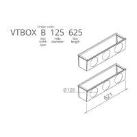Dobozok egysoros vagy kétsoros 625mm-es anemosztáthoz