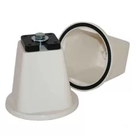   KLÍMATARTÓ LÁB, REZGÉSCSILLAPÍTÓ GUMIBAKKAL, (FEHÉR/500KG-IG), 95mm