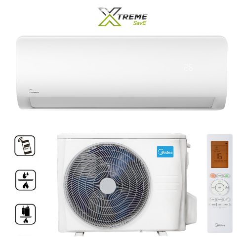 KLÍMA MIDEA MG2X-12-SP (MSAGBU-12HRFNX+MOX102-12HFN8) XTREME Save oldalfali split (R32, 3,5 kW)