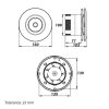 Awenta ORBIT WXO100VDC fürdőszobai ventilátor nedves környezetbe, 12V DC, Ø 100 mm Dlp24ORBIT12V