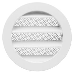   Dalap AVW fehér színű, fém szellőzőrács rovarvédő hálóval és karimával, Ø 80 mm Dlp99990W