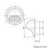 Dalap SUVLAW 125 fehér szellőzőrács homlokzatra fedéllel, rovarvédő hálóval és karimával, Ø 125 mm Dlp99333W