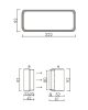 AIRA - Légtechnikai elem lapos csatorna adapter Quadro sorozathoz  222x92 mm